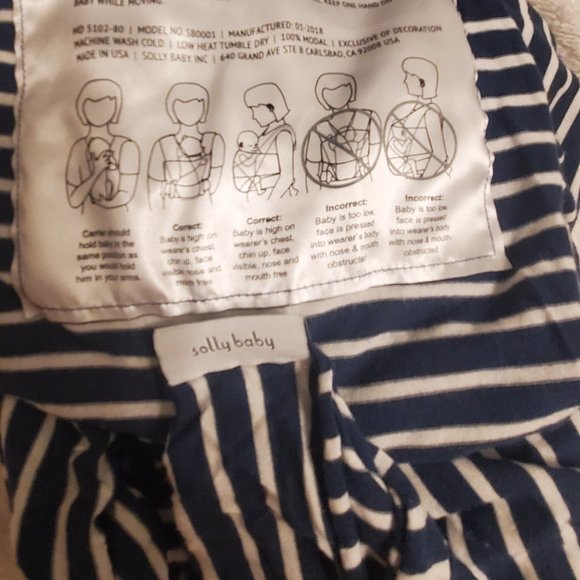 solly baby Other Solly Baby Wrap Navy Stripes Print Poshmark
